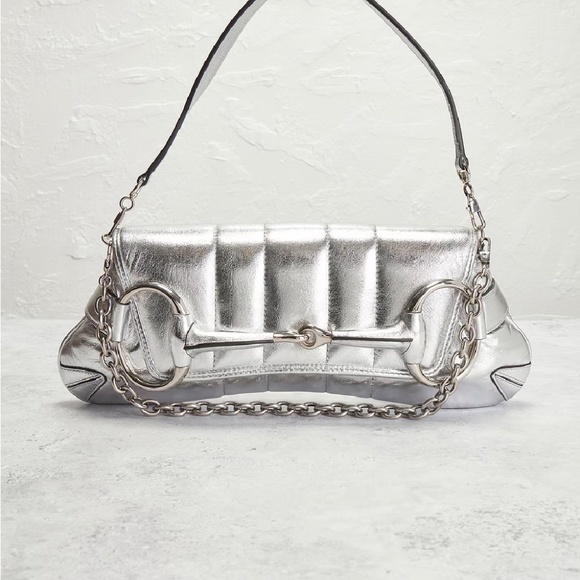Gucci Horsebit Clutch in Silver - Picture 7 of 9